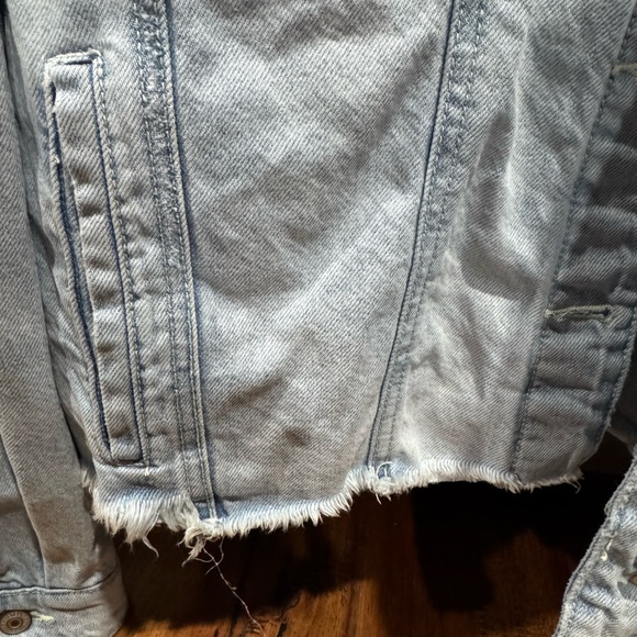 Free People Baja Mixed Media Hooded denim Jacket - Picture 6 of 11